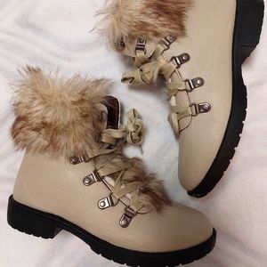 Fur Cuffed Winter Booties